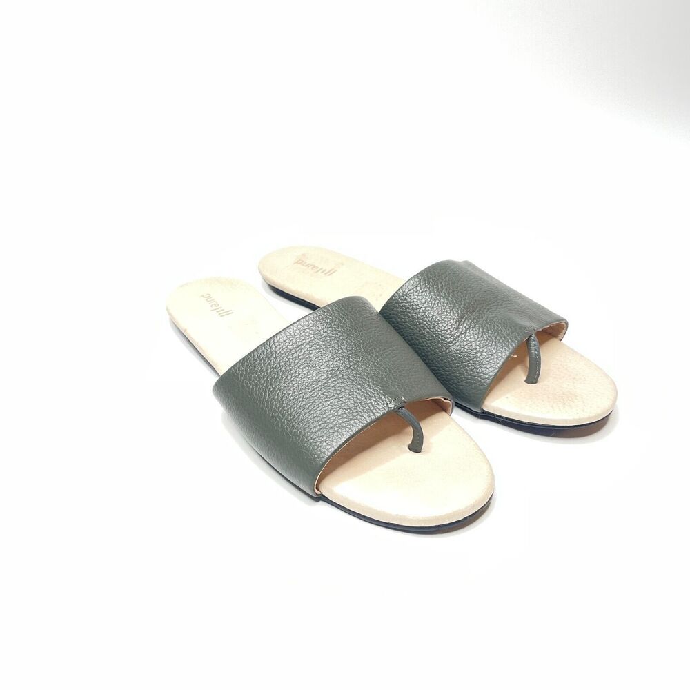 PURE JILL Summer Casual Slip On Thong Gray Sandals Womens Size 7.5